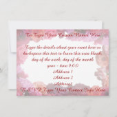 Roos uitnodigingen gepersonaliseerd  Rozen RSVP ka (Achterkant)