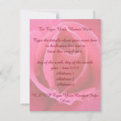 Roos Uitnodigingen Gepersonaliseerde Roze Roze RSV (Achterkant)