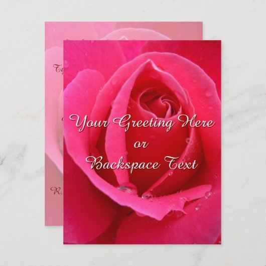 Roos Uitnodigingen Gepersonaliseerde Roze Roze RSV (Voorkant / Achterkant)