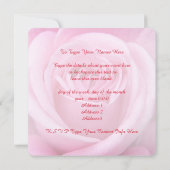 Roos Uitnodigingen Gepersonaliseerde Roze Roze RSV (Achterkant)