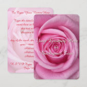 Roos Uitnodigingen Gepersonaliseerde Roze Roze RSV (Voorkant / Achterkant)