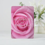 Roos Uitnodigingen Gepersonaliseerde Roze Roze RSV (Staand voorkant)