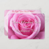 Roos Uitnodigingen Gepersonaliseerde Roze Roze RSV (Voorkant / Achterkant)