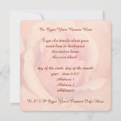 Roos-uitnodigingen personaliseren Oranje RSVP-kaar Kaart (Achterkant)