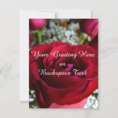 Roos Uitnodigingen Persoonlijke Rozen RSVP-kaarten (Voorkant)