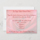 Roos Uitnodigingen Persoonlijke Rozen RSVP-kaarten (Achterkant)