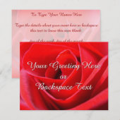 Roos Uitnodigingen Persoonlijke Rozen RSVP-kaarten (Voorkant / Achterkant)
