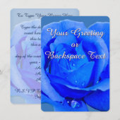 Roos Uitnodigingen Speciaal Blauw Roos RSVP-kaarte (Voorkant / Achterkant)