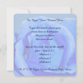 Roos Uitnodigingen Speciaal Blauw Roos RSVP-kaarte (Achterkant)