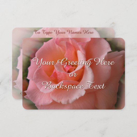 Roos Uitnodigingen Speciale RSVP-kaarten voor Wild (Voorkant / Achterkant)