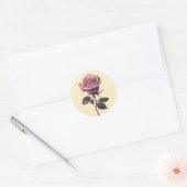 Roos-uitnodigingszegels Ronde Sticker (Envelop)
