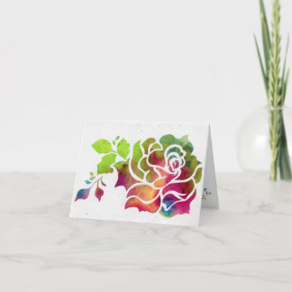 Roos Uitsnede Gevouwen Kaart 4x5.6 binnen.