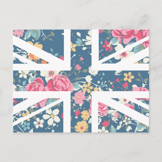  Roos Union Jack British (UK) Briefkaart (Voorkant)