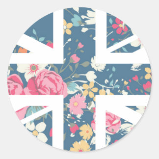 Roos Union Jack Britse (UK) vlag Ronde Sticker