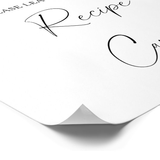 Roos - Uw receptkaart hier Poster (Hoek)