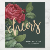 Roos Vakantie Cheers Wijnlabel Wijn Etiket (Enkel label)