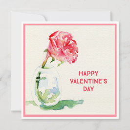 Roos Valentijn 5.25x5.25 Square Flat Kaart Notitiekaartje