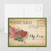  Roos Valentijn Briefkaart (Voorkant / Achterkant)