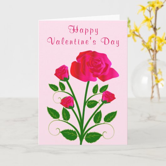 Roos Valentijnsdag Card Kaart (Gele Bloem)