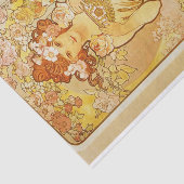 Roos van Alphonse Mucha Tissuepapier (Detail)