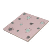 Roos van atoomtijdperk Stortende planeten Roze Tegeltje (Zijkant)