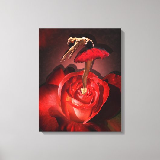Roos van Ballerina - Gewatteerd Canvas Afdruk (Voorkant)