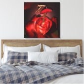 Roos van Ballerina - Gewatteerd Canvas Afdruk (Insitu (Slaapkamer))