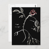 Roos van Beauty en Beast Briefkaart (Voorkant / Achterkant)