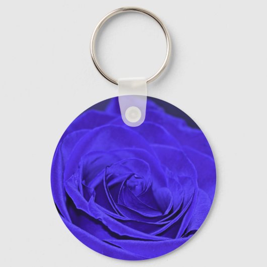 Roos van Blauw Velvet Sleutelhanger (Voorkant)