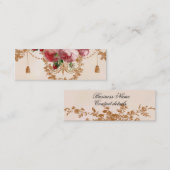 Roos van Blenheim, petaalroze Mini Visitekaartje (Voorkant / Achterkant)