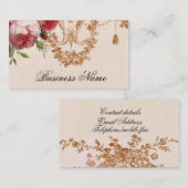 Roos van Blenheim, roze petaal Visitekaartje (Voorkant / Achterkant)