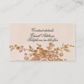 Roos van Blenheim, roze petaal Visitekaartje (Achterkant)