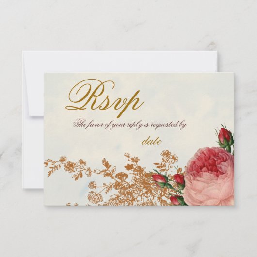Roos van Blenheim - Summer Sky RSVP Kaartje (Voorkant)