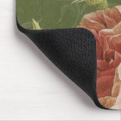 ROOS van BOHEMIAN in perziken en olijvengroen Muismat (Hoek)