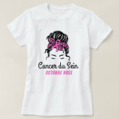 Roos van Cancer du Sein Octobre T-shirt (Design voorkant)
