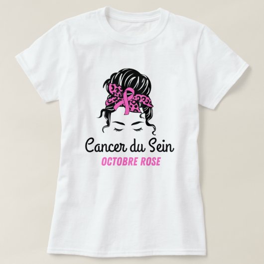 Roos van Cancer du Sein Octobre T-shirt (Design voorkant)