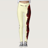 Roos van Cream Oklahoma State Oklahoma Bloedfluite Leggings (Voorkant)