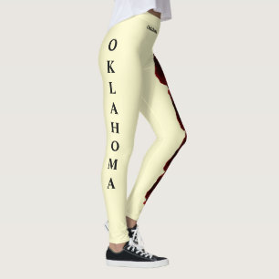Roos van Cream Oklahoma State Oklahoma Bloedfluite Leggings