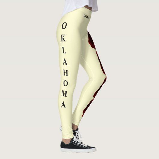 Roos van Cream Oklahoma State Oklahoma Bloedfluite Leggings (Rechts)