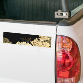 Roos van de 50e verjaardag van goud, tan en beige bumpersticker (Op Truck)