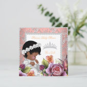 Roos van de Afrikaanse Amerikaanse Baby shower Gir Kaart (Staand voorkant)