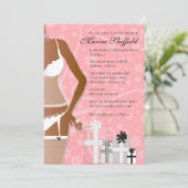 Roos van de Afrikaanse Amerikaanse Lingerie Vrijge Kaart (Staand voorkant)