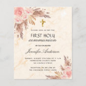 Roos van de begrotingspampa's blozen eerste commun (Voorkant)