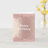 Roos van de Birthday Kaart Gold Glitter - (Gele Bloem)