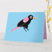 Roos van de Blackbird Card Kaart (Gele Bloem)