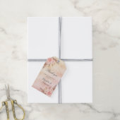 Roos van de bruidstaartpampas dank u cadeaulabel (Met Touw)