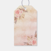Roos van de bruidstaartpampas dank u cadeaulabel (Achterkant)