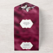 Roos van de bruine vlinder all in one uitnodiging (Buitenkant)