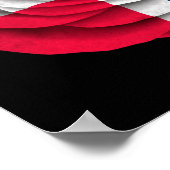 Roos van de Dominicaanse Republiek - Zwarte vlag Poster (Hoek)