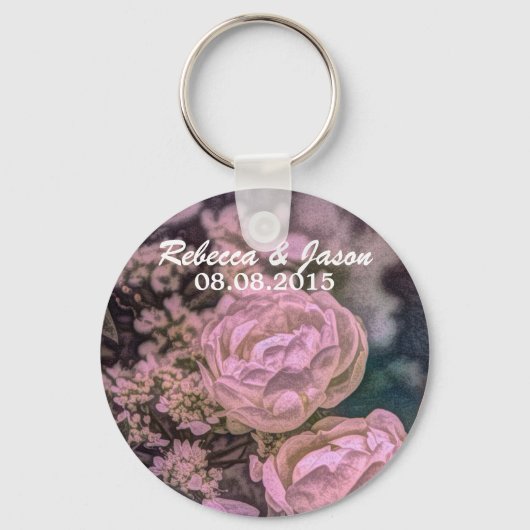 roos van de elegante zomertuin sleutelhanger (Voorkant)